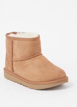 UGG Meisjes Classic Mini II enkellaarsje van suède in de kleur Kastanjebruin, maat: 32,5