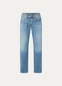 Replay Heren Deryck straight leg jeans met steekzakken in de kleur Lichtblauw, maat: W29/L32