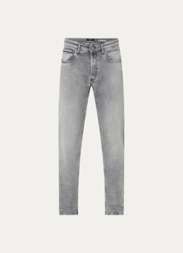 Replay Heren Grover straight leg jeans met gekleurde wassing in de kleur Grijs, maat: W32/L32