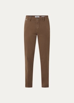 Replay Heren Benini slim fit chino met steekzakken in de kleur Lichtbruin, maat: W36/L32