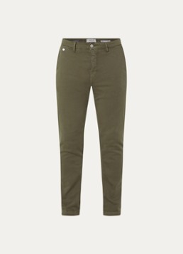 Replay Heren Benni regular fit chino met steekzakken in de kleur Mosgroen, maat: W36/L32