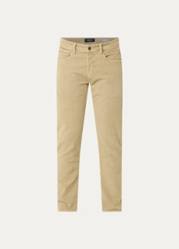 Replay Heren Grover slim fit broek van corduroy met steekzakken in de kleur Zand, maat: W36/L32