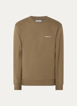 Replay Heren Sweater met logo in de kleur Mosgroen, maat: XXL