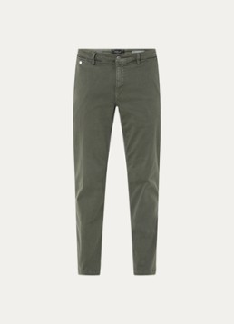 Replay Heren Benni straight fit chino met steekzakken in de kleur Olijfgroen, maat: W34/L32