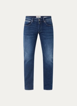 Replay Heren 573 slim fit jeans met donkere wassing in de kleur Indigo, maat: W32/L32