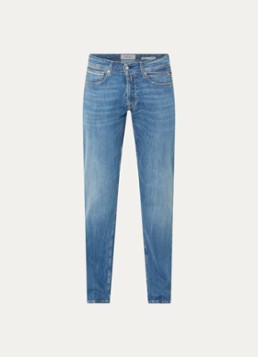 Replay Heren Grover slim fit jeans met medium wassing in de kleur Blauwgrijs, maat: W36/L32
