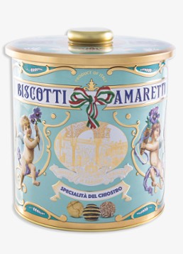 Chiostro di Saronno Biscottiera Amaretti koekjes in blik 150 gram Beige - Deal