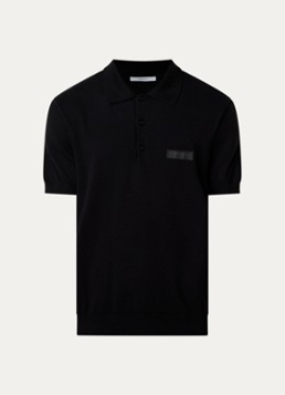 Givenchy Heren Regular fit polo met logoborduring in de kleur Zwart, maat: S