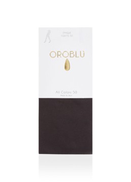 Oroblu Dames All Colours panty in 50 denier black in de kleur Zwart, maat: L/XL