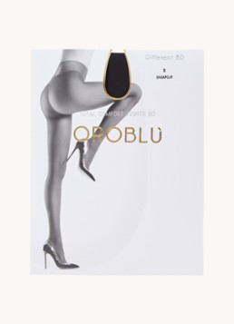Oroblu Dames Different panty in 80 denier in de kleur Antraciet, maat: S