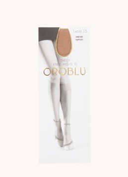 Oroblu Dames Lycia kniekousen in 15 denier in de kleur Hazelnootbruin, maat: 1 SIZE
