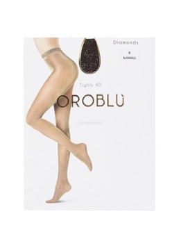Oroblu Dames Diamonds panty in 40 denier met glitter in de kleur Goud, maat: S