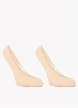 Oroblu Dames Invisible kousenvoetje in 2-pack in de kleur Beige, maat: 35-38