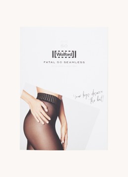 Wolford Dames Fatal Seamless panty in 50 denier in de kleur Diepzwart