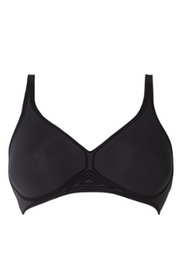 Wolford Dames 3W Skin Bra naadloze bralette in de kleur Diepzwart