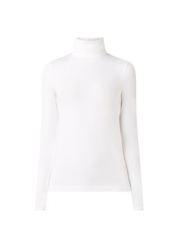 Wolford Dames Aurora longsleeve van jersey met col in de kleur Wit