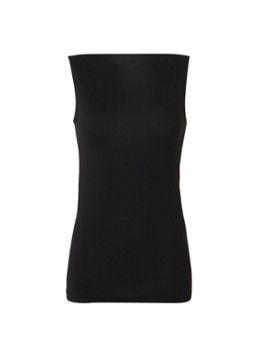 Wolford Dames Aurora mouwloze top met boothals in de kleur Zwart