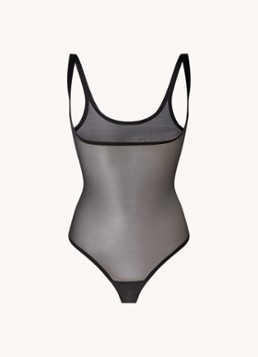 Wolford Dames Tulle corrigerende body van mesh in de kleur Zwart