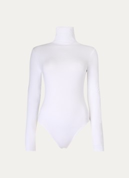 Wolford Dames Colorado stringbody met col in de kleur Wit