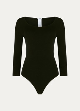 Wolford Dames Tokio stringbody met ronde hals in de kleur Zwart