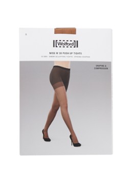 Wolford Dames Miss W panty in 30 denier in de kleur Lichtbruin