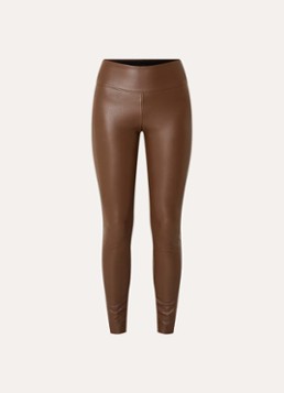 Wolford Dames Edie Forming high waist skinny fit legging van imitatieleer in de kleur Hazelnootbruin