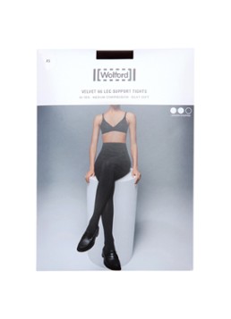 Wolford Dames Velvet Leg Support panty in 66 denier in de kleur Bruin