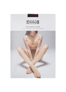 Wolford Dames Satin Touch panty in 20 denier in de kleur Aubergine
