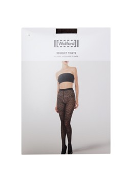 Wolford Dames Bouquet panty met bloemenprint in 30 denier in de kleur Bruin