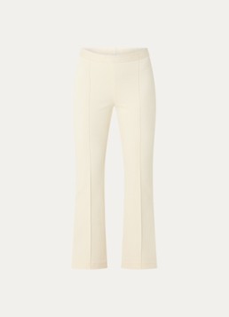 Wolford Dames Grazia high waist cropped flared fit broek met siernaad in de kleur Ivoor
