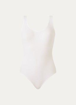 Wolford Dames Corrigerende body met ronde hals in de kleur Wit