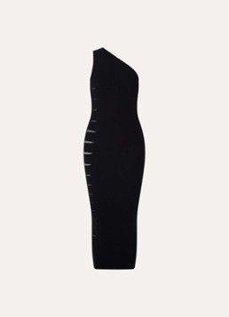 Wolford Dames Slash midi kokerjurk met cut-out detail in de kleur Zwart