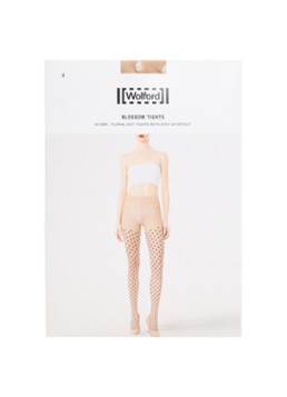 Wolford Dames Blossom panty met bloemenprint in de kleur Beige