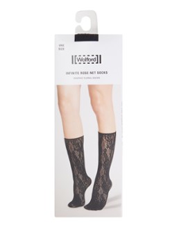 Wolford Dames Infinite Rose pantysokken in de kleur Zwart