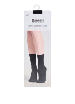 Wolford Dames Terry sokken in katoenblend in de kleur Zwart