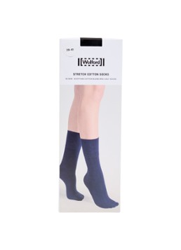 Wolford Dames Stretch sokken in katoenblend in de kleur Zwart