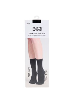 Wolford Dames Duo pack Terry sokken in katoenblend 2-pack in de kleur Zwart
