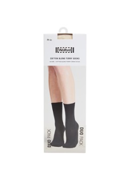 Wolford Dames Duo pack Terry sokken in katoenblend 2-pack in de kleur Beige