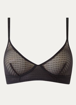 Wolford Dames Linea bralette met opengewerkt dessin in de kleur Zwart