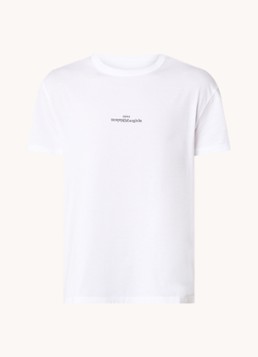 Maison Margiela Heren T-shirt met logoborduring in de kleur Wit, maat: 50