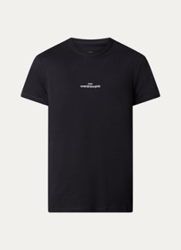 Maison Margiela Heren T-shirt met logoborduring in de kleur Zwart, maat: 52