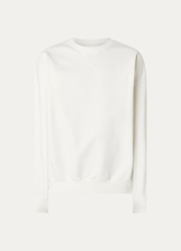Maison Margiela Heren Sweater met logoborduring in de kleur Gebroken wit, maat: S