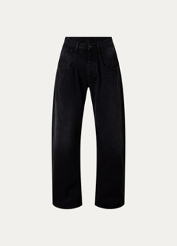 Maison Margiela Heren Wide leg jeans met gekleurde wassing in de kleur Zwart, maat: 32