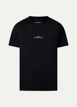 Maison Margiela Heren T-shirt met logoborduring in de kleur Zwart, maat: S