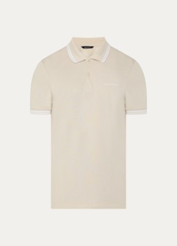 Airforce Heren Regular fit polo met logoprint in de kleur Beige, maat: XL