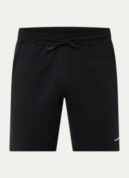 Airforce Heren Straight fit korte joggingbroek met logo in de kleur Zwart, maat: XL