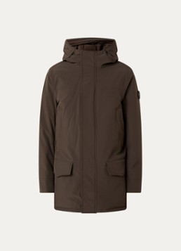 Airforce Heren Snow gewatteerde parka met capuchon in de kleur Donkerbruin, maat: XXL