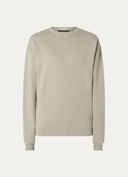 Airforce Heren Wording sweater met logo- en backprint in de kleur Beige, maat: L