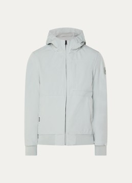 Airforce Heren Javi softshell jack met capuchon en ritszakken in de kleur Lichtgrijs, maat: M