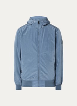 Airforce Heren Windjack met capuchon en ritszakken in de kleur Staalblauw, maat: XXL